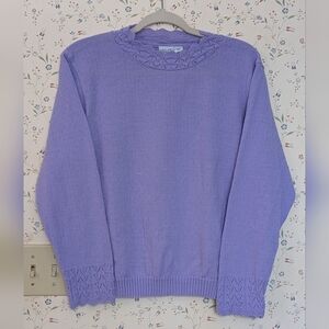 💜 Vintage Knit L Sweater Pullover Delicate Feminine Gramma Core